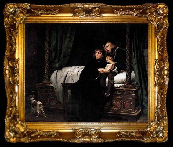 framed  Paul Delaroche The Death of the Sons of King Edward in the Tower, ta009-2